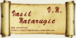 Vasil Matarugić vizit kartica